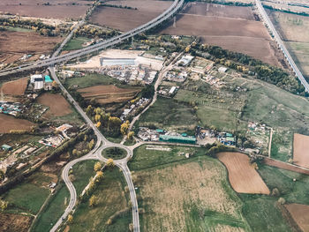 High angle view of cityscape