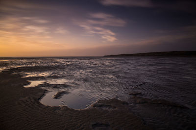 View of sea against cloudy sky