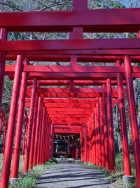 Red gate of building