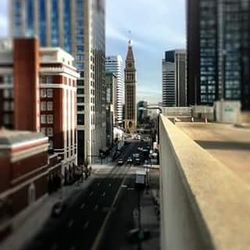 City street with buildings in background