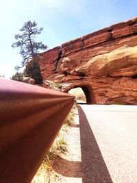 View of road passing through mountain