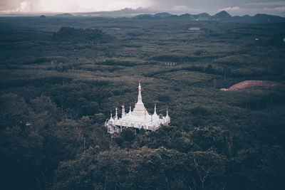 Aerial view of a building