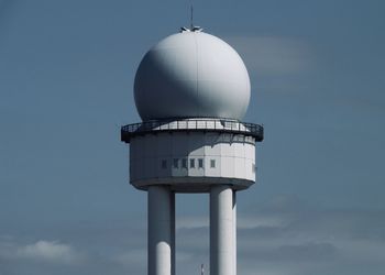 Low angle view of lighthouse against sky