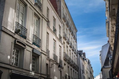 Low angle view of buildings in city