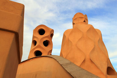 Low angle view of building against sky