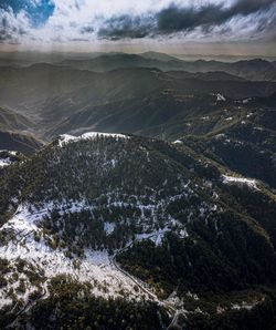Aerial view of sea against sky