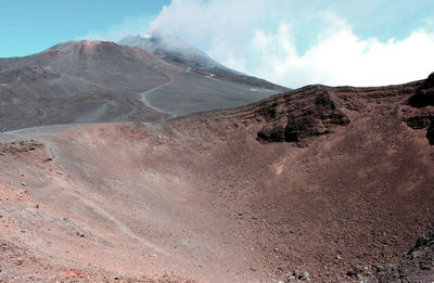 Astonishing view of volcano crater