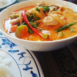 Close-up of soup in bowl