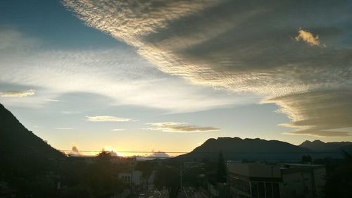 Houses at sunset