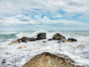 Scenic view of sea against sky