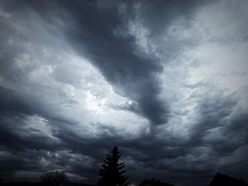 Low angle view of dramatic sky