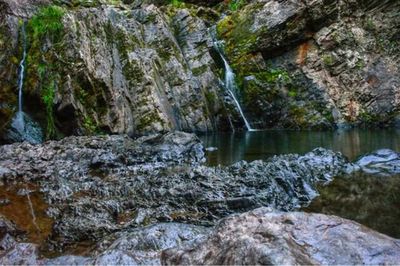 Stream flowing through rocks