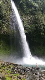 Scenic view of waterfall