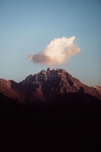 Scenic view of mountain against sky