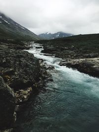 Scenic view of mountain against sky