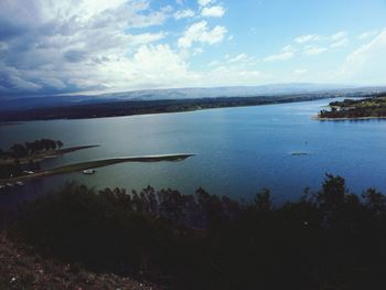 Scenic view of calm lake