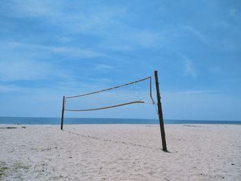 Net,beach,sea and sky