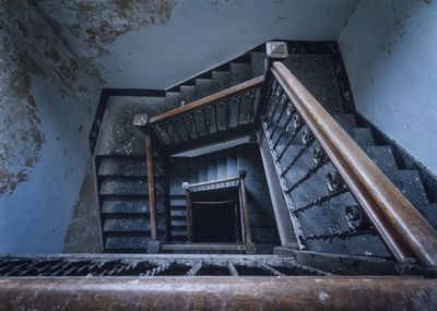 Low angle view of abandoned building