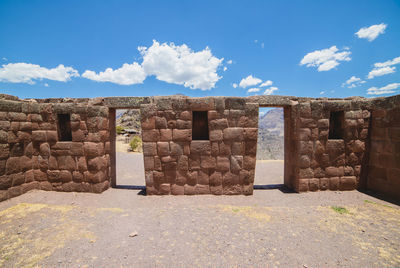 View of historical building against cloudy sky