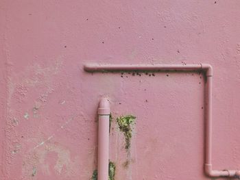 Close-up of pipe on wall