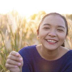 Portrait of smiling young woman