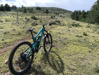 Bicycle on field