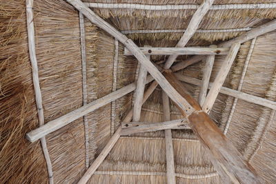 Full frame shot of straw roof