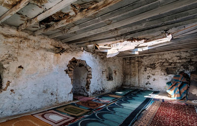 Interior of abandoned building