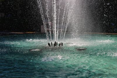 Water splashing on fountain