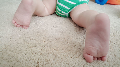 Close-up of baby feet