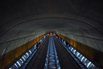 Illuminated underground walkway