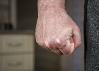 Male fist close-up
