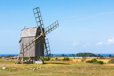 Windmill on a field in summer