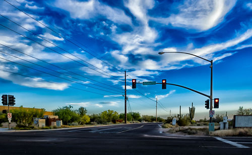 Road against blue sky