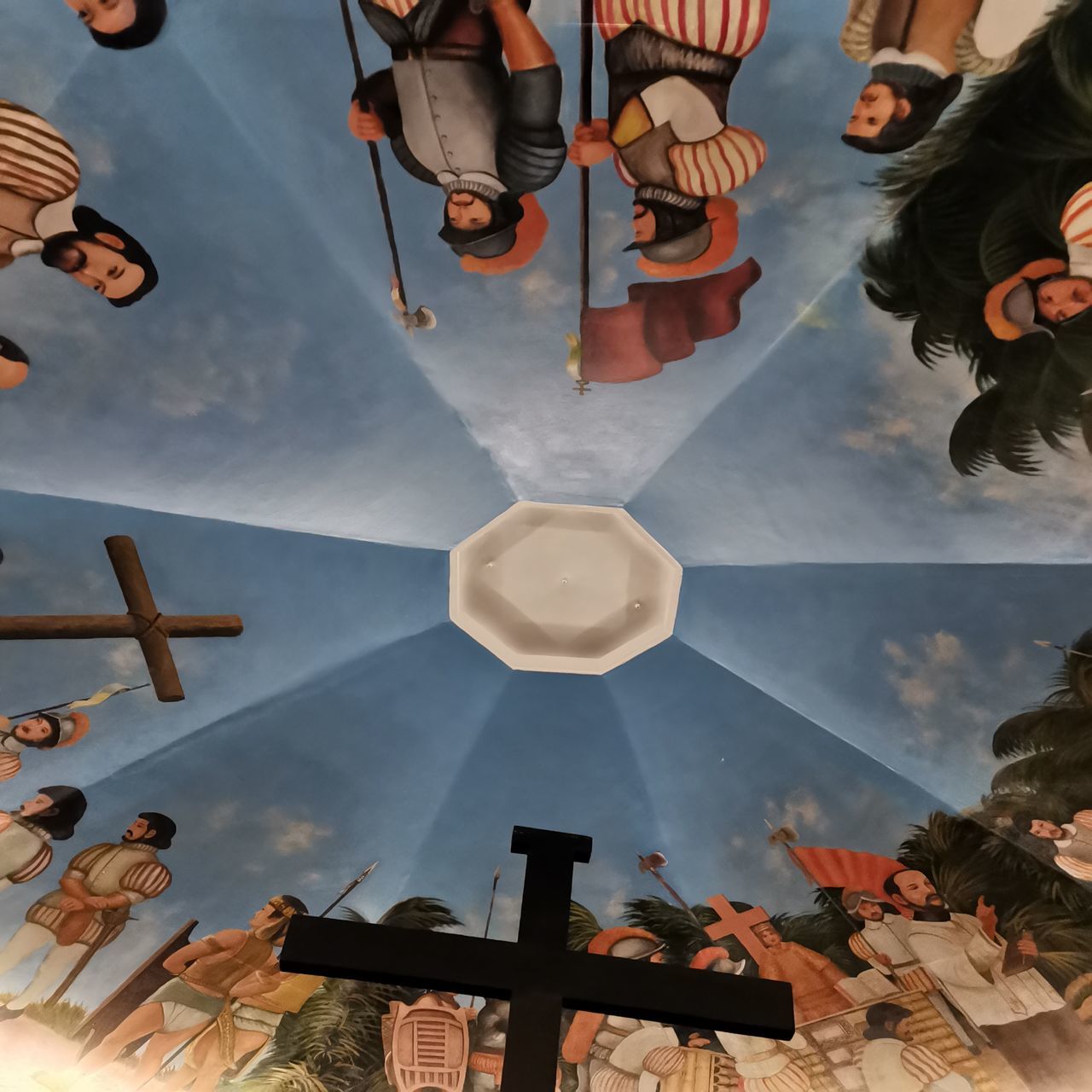 screenshot, sky, group of people, architecture, religion, adult, men, belief, nature, indoors, cartoon, high angle view