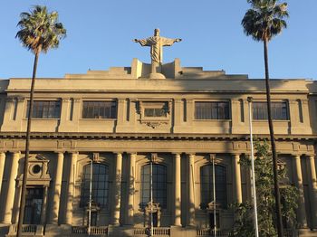 Low angle view of historical building against sky