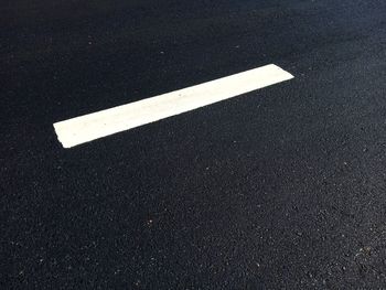 High angle view of marking on road