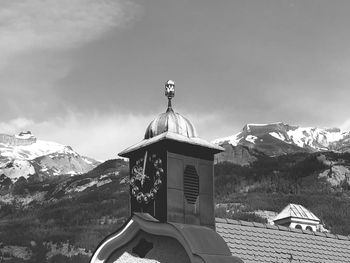 Church against sky during winter