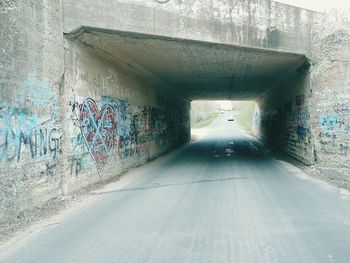 Graffiti on tunnel wall