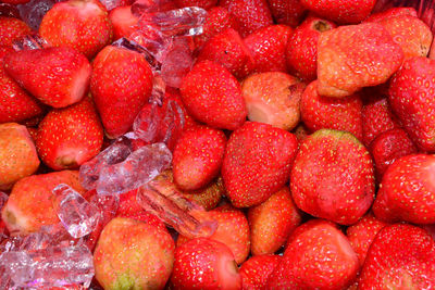 Full frame shot of strawberries