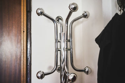 Closeup of a vintage clothes hanger