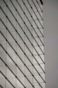 Low angle view of skyscraper against clear sky
