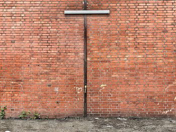 Brick wall of building