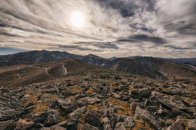 Evening sun over mount evans, colorado