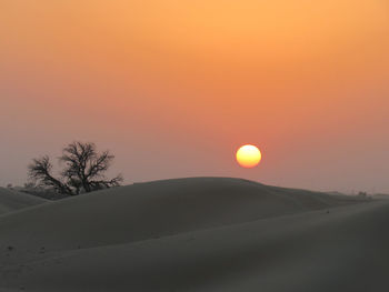 Scenic view of landscape at sunset