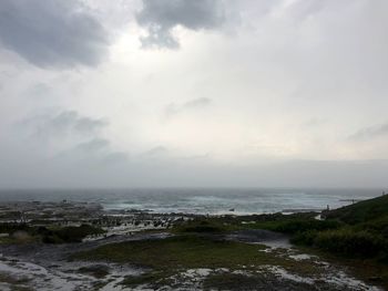 Scenic view of sea against sky