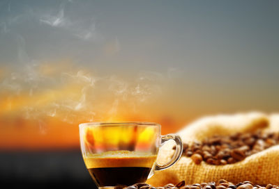Close-up of coffee in cup