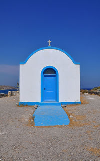Building against clear blue sky