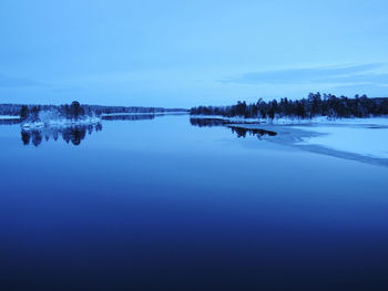 Scenic view of lake during winter