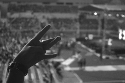 Close-up of cropped hand